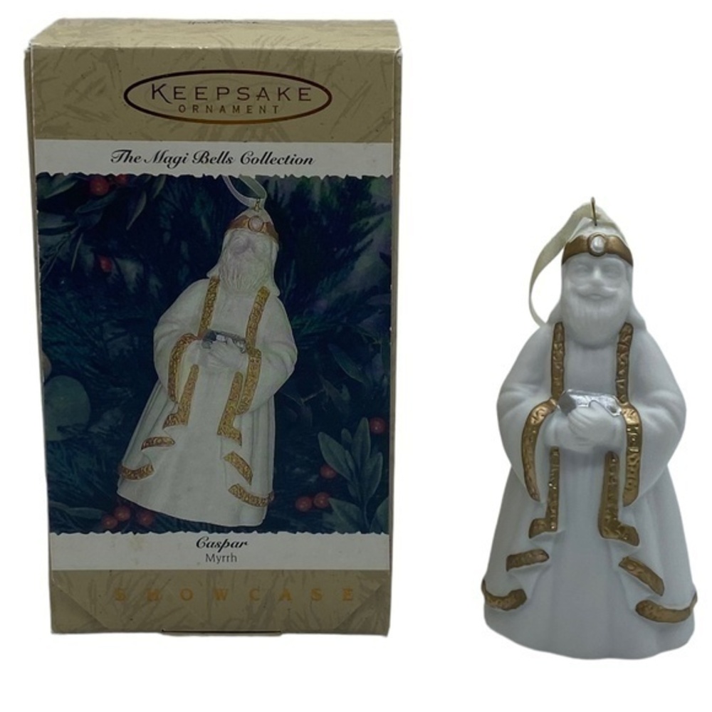 Hallmark Keepsake Vintage Caspar Myrrh Bell Christmas Ornament 1996 in Box